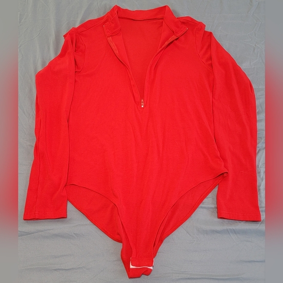 Women's Red Bodysuit, size XL - Picture 2 of 4